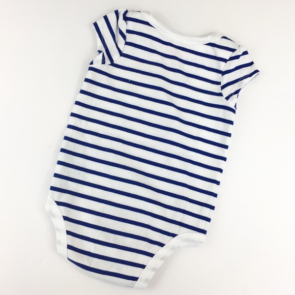 Like New! Cat & Jack "BOSS LADY" Striped Onesie - Picture 3 of 6